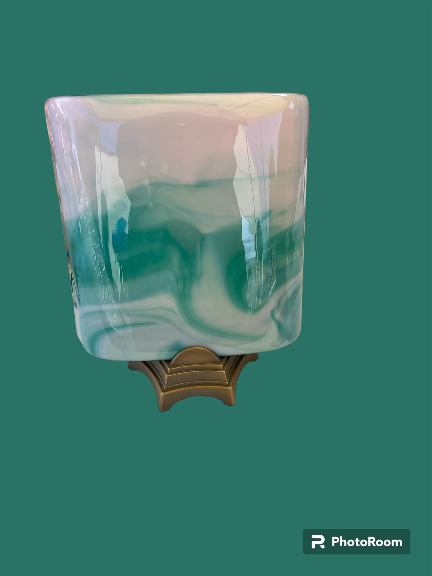 Fused glass lamp shade